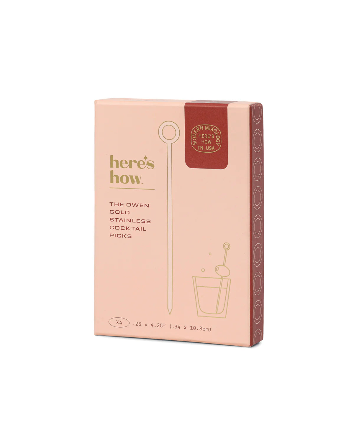 Here's How The Owen Cocktail Picks in Gold Set of 4