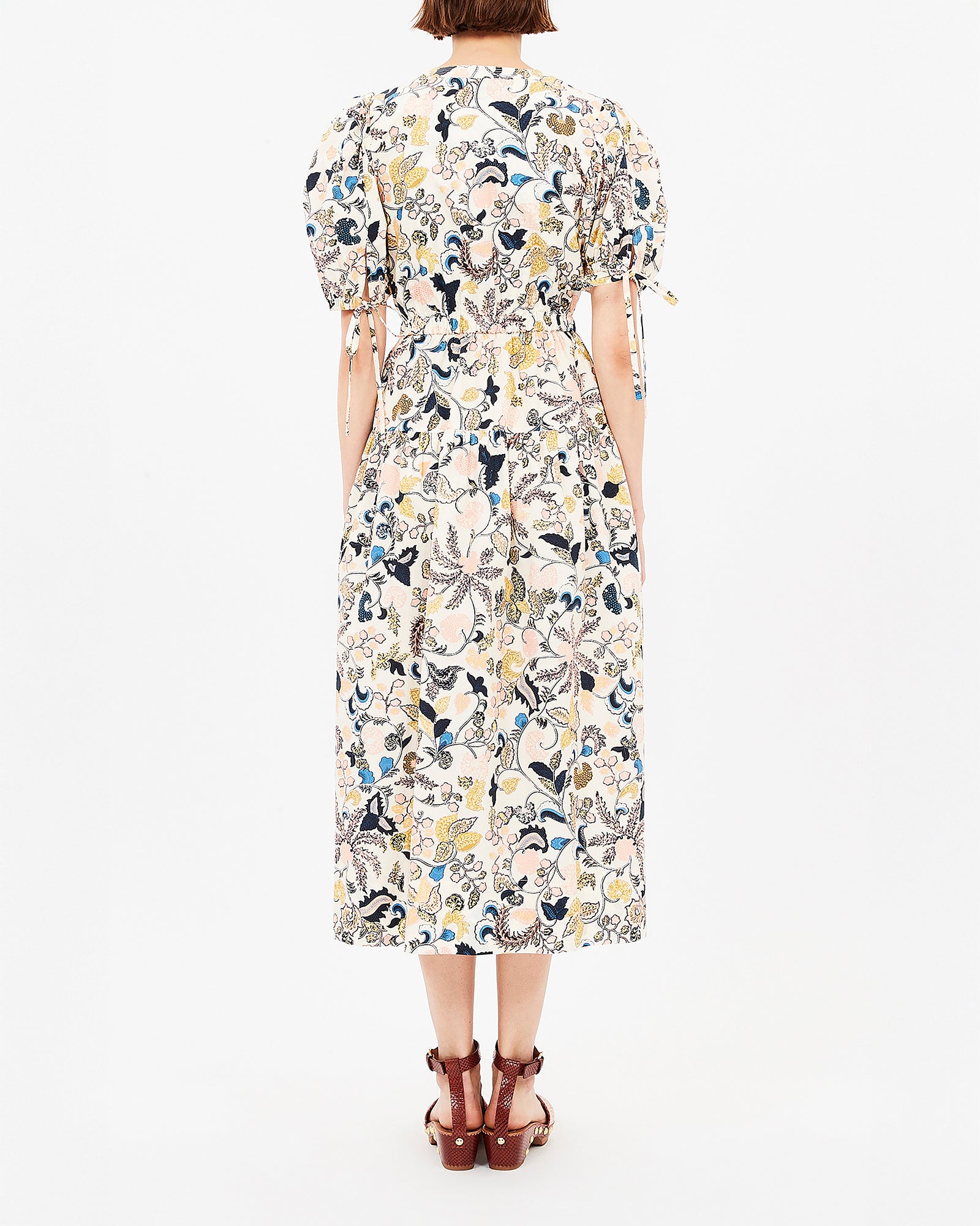 Ulla Johnson Adriana Short Sleeve Midi Dress in Magnolia