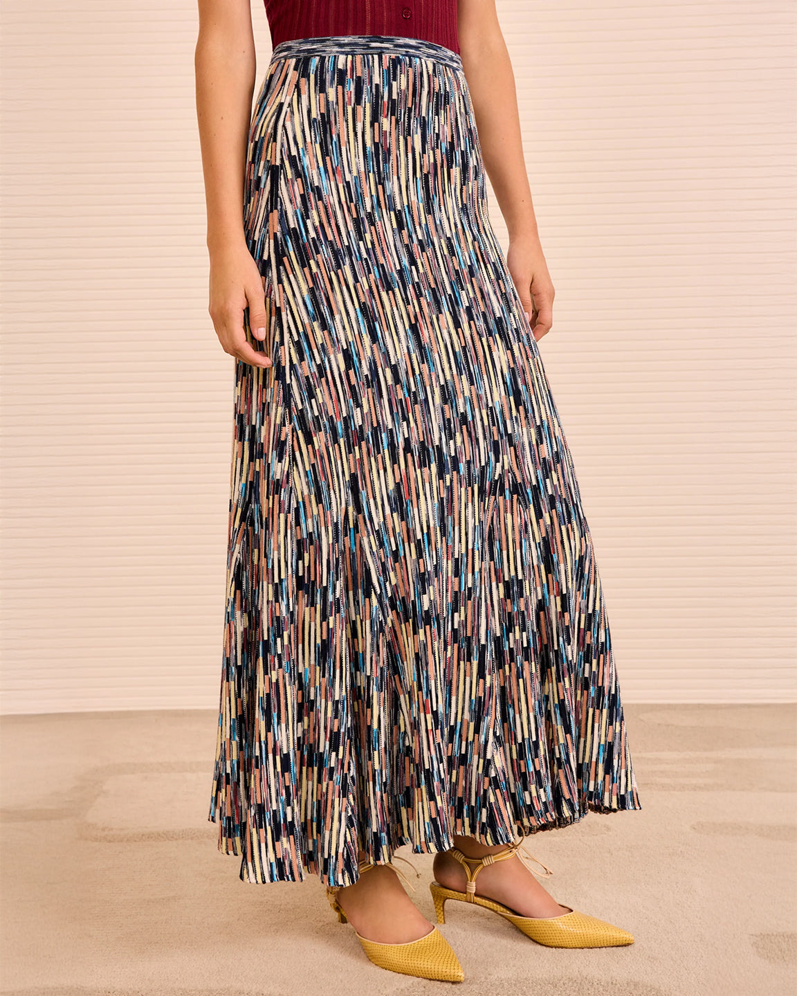 Ulla Johnson Marceline Multicolor Long Skirt in Oasis