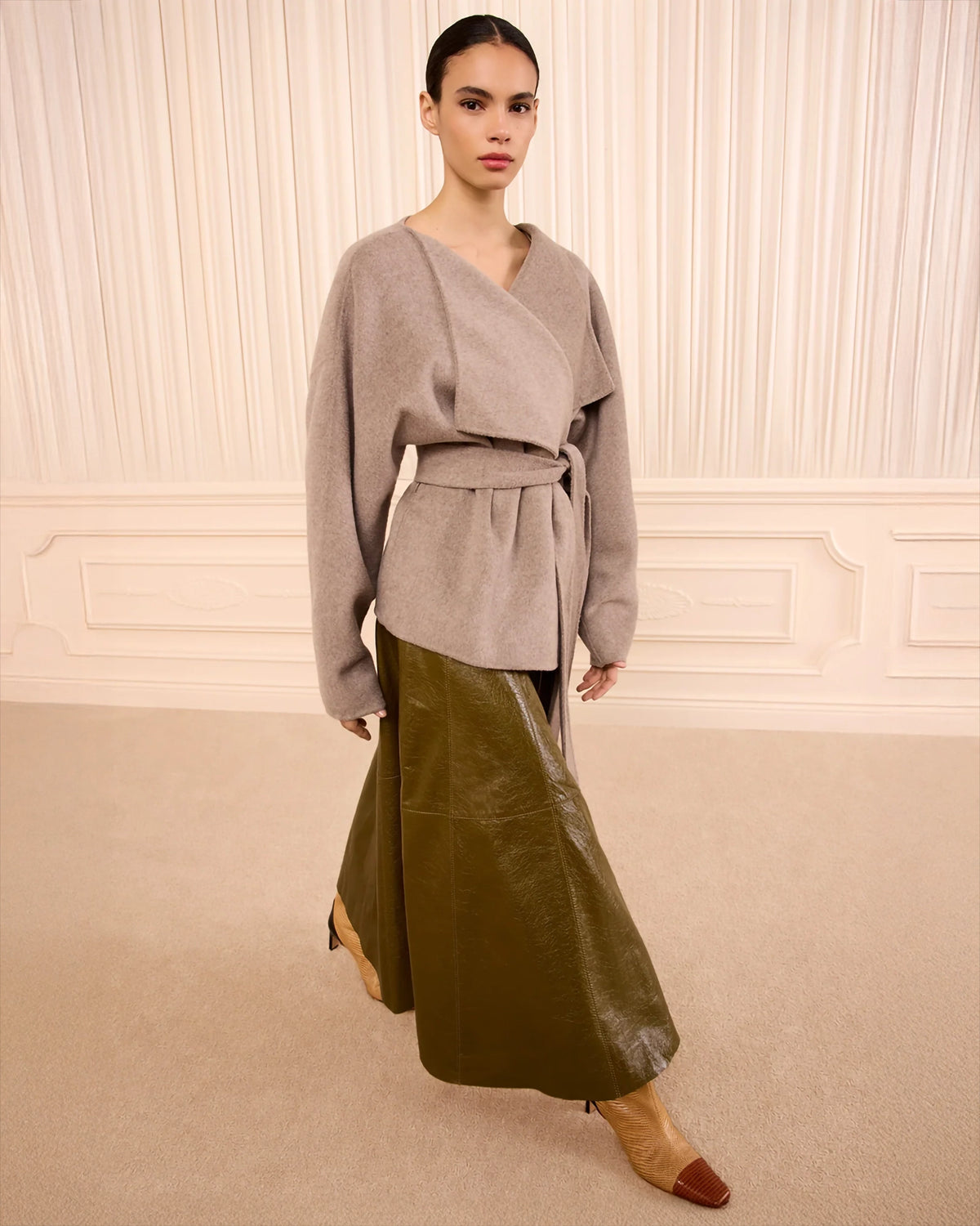 Ulla Johnson Sasha Wool Coat In Dove Melange