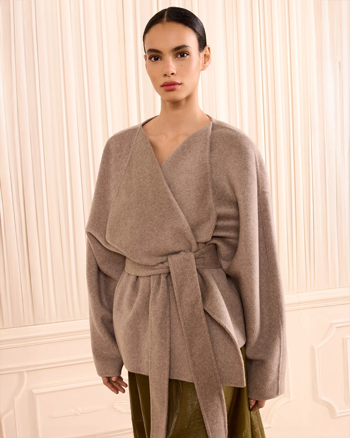 Ulla Johnson Sasha Wool Coat In Dove Melange