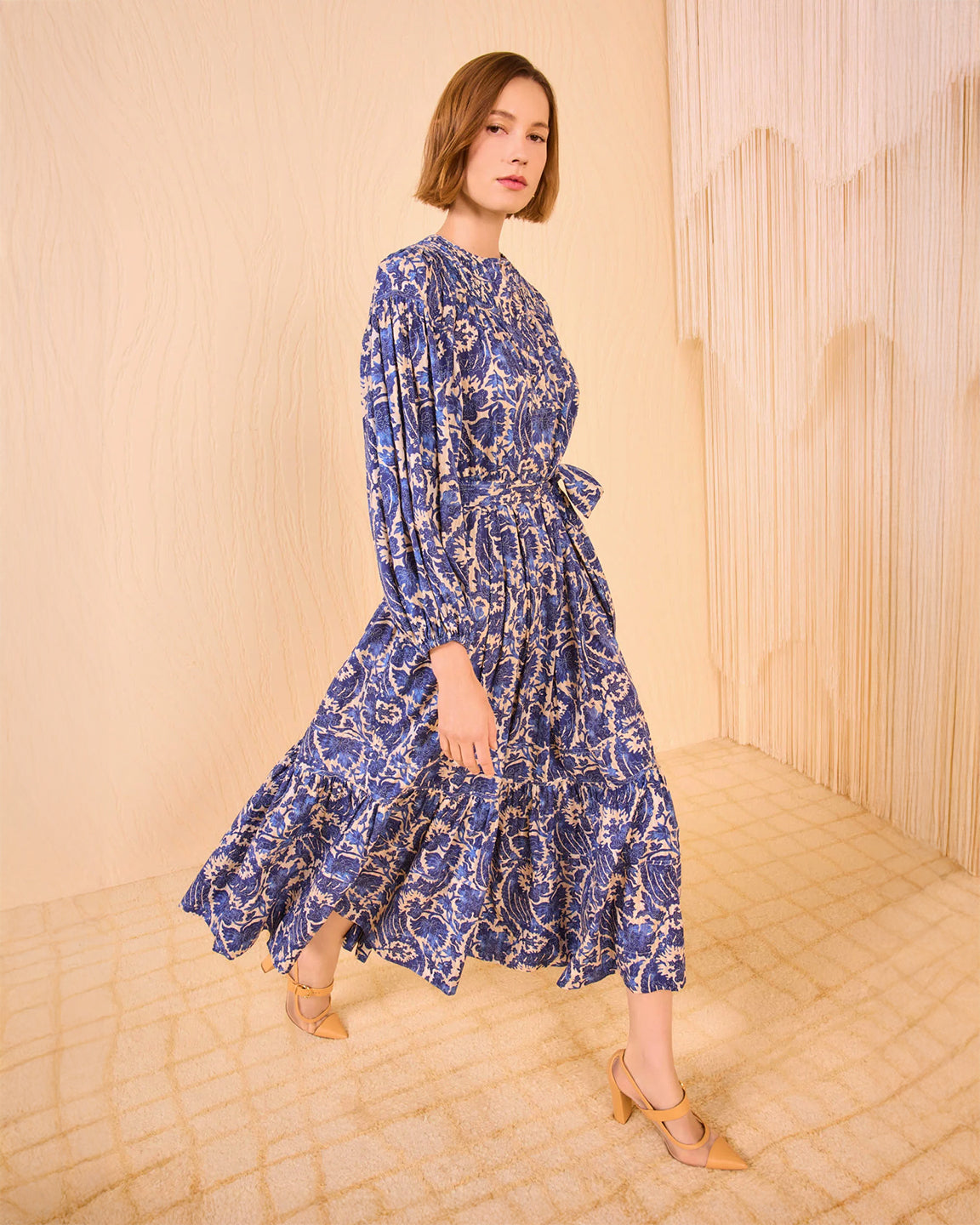 Ulla Johnson Seraphina Long Sleeve Dress in Ocean