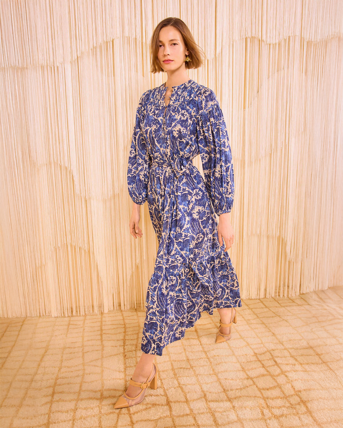 Ulla Johnson Seraphina Long Sleeve Dress in Ocean