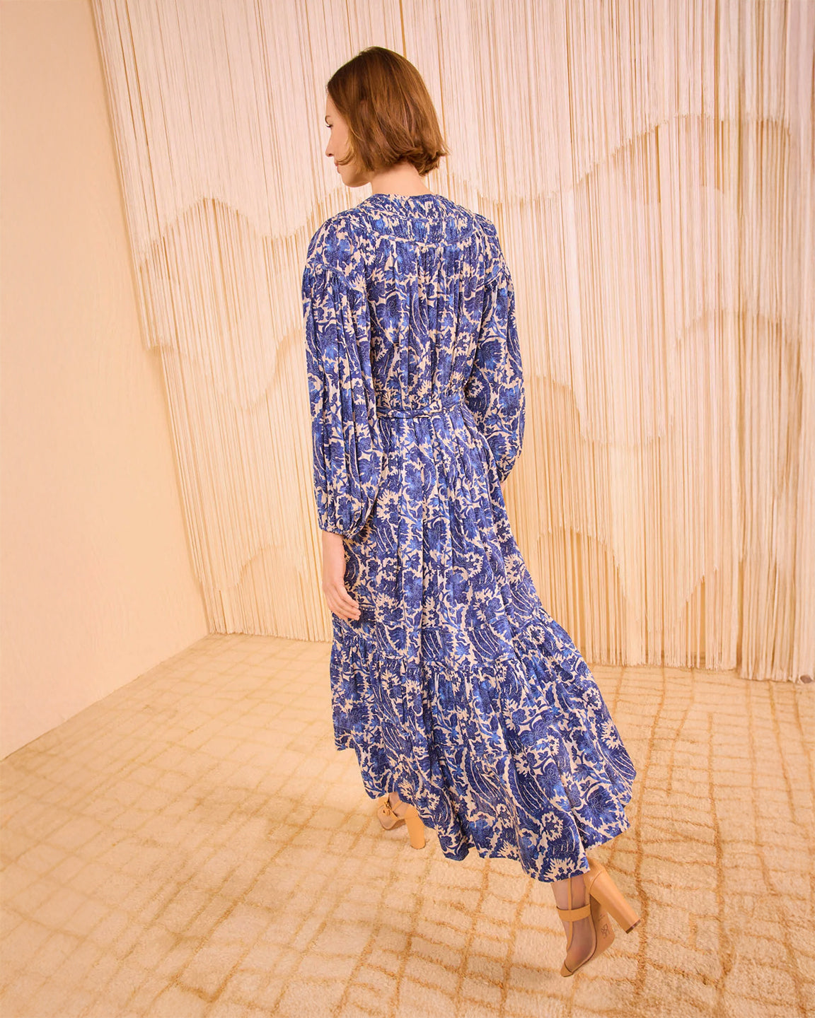 Ulla Johnson Seraphina Long Sleeve Dress in Ocean
