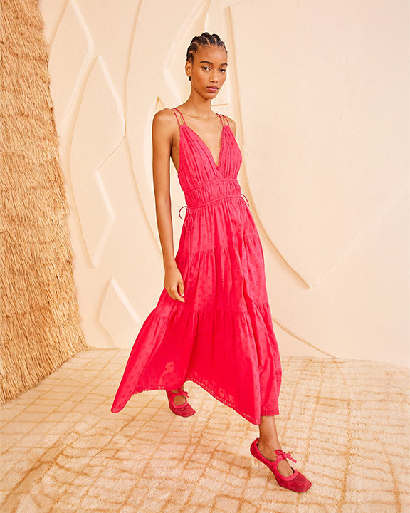 green emerald velvet dress Freesia Gown - Saffron Orange Open Back Silk Dress main image 1