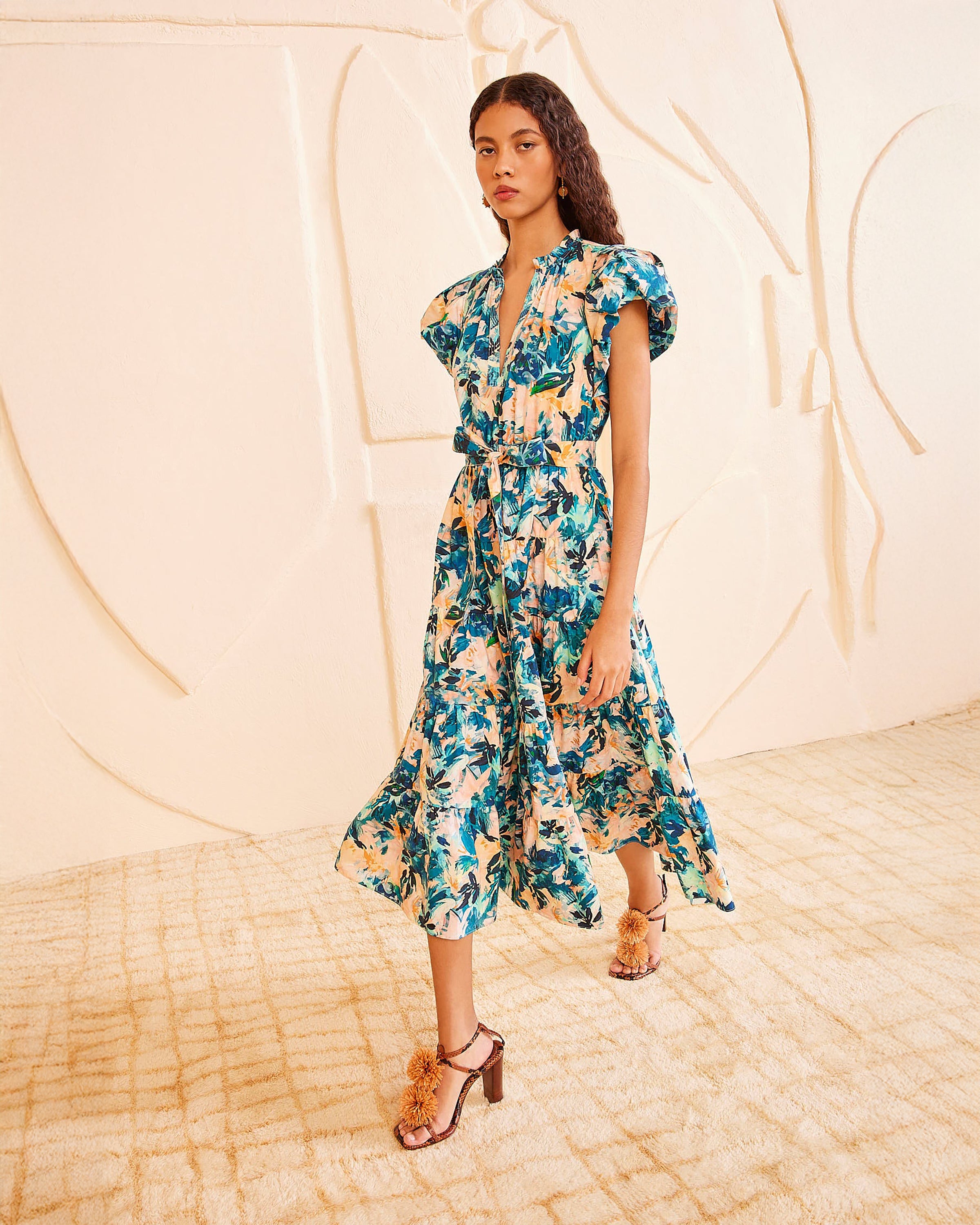 Ulla Johnson Ottilie Dress in Delphinium