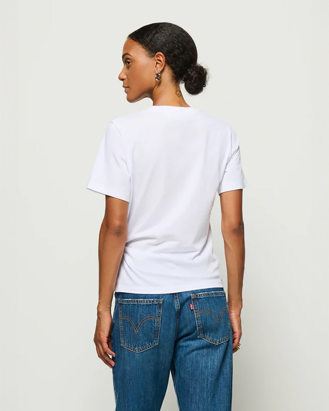Nation Vincent Side Tie T-Shirt in White