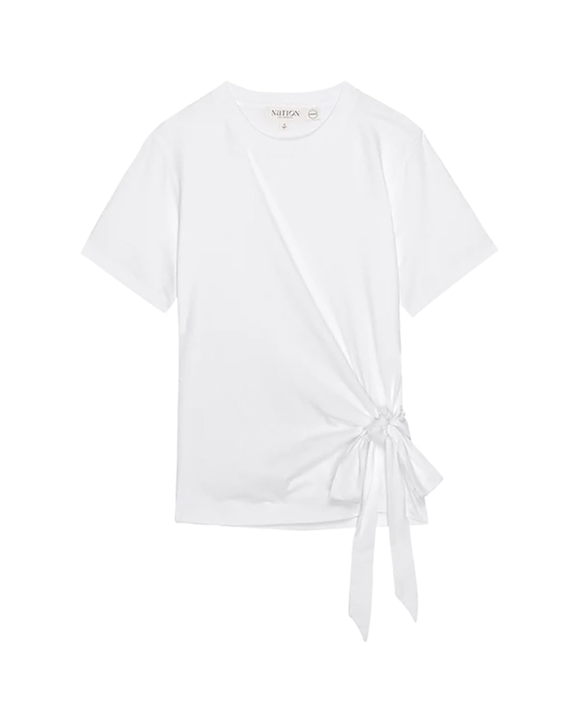 Nation Vincent Side Tie T-Shirt in White