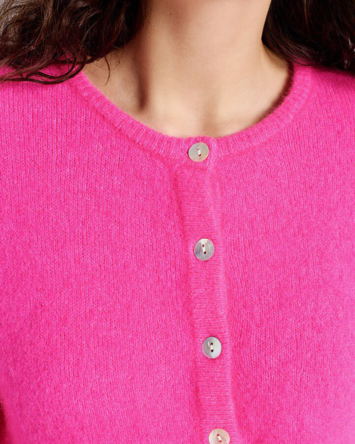 American Vintage Cardigan Vitow in Rose Florescent