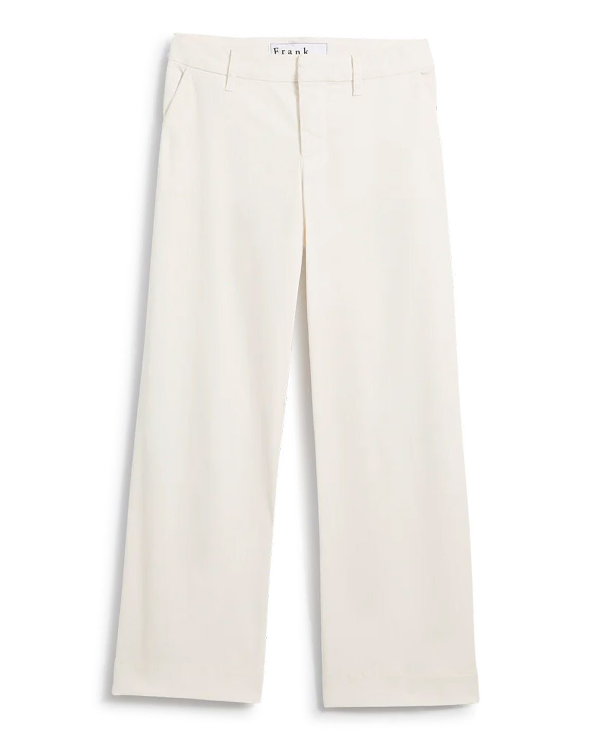 Frank & Eileen Westport Italian Wide Leg Chino in Chalk