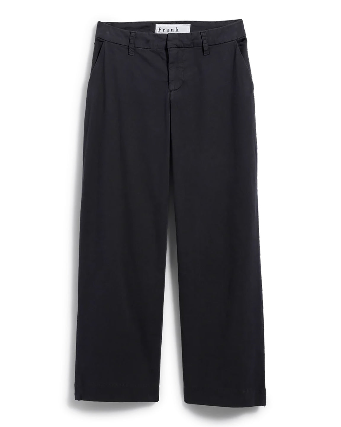 Frank and Eileen Westport Italian Wide Leg Chino Washed Black
