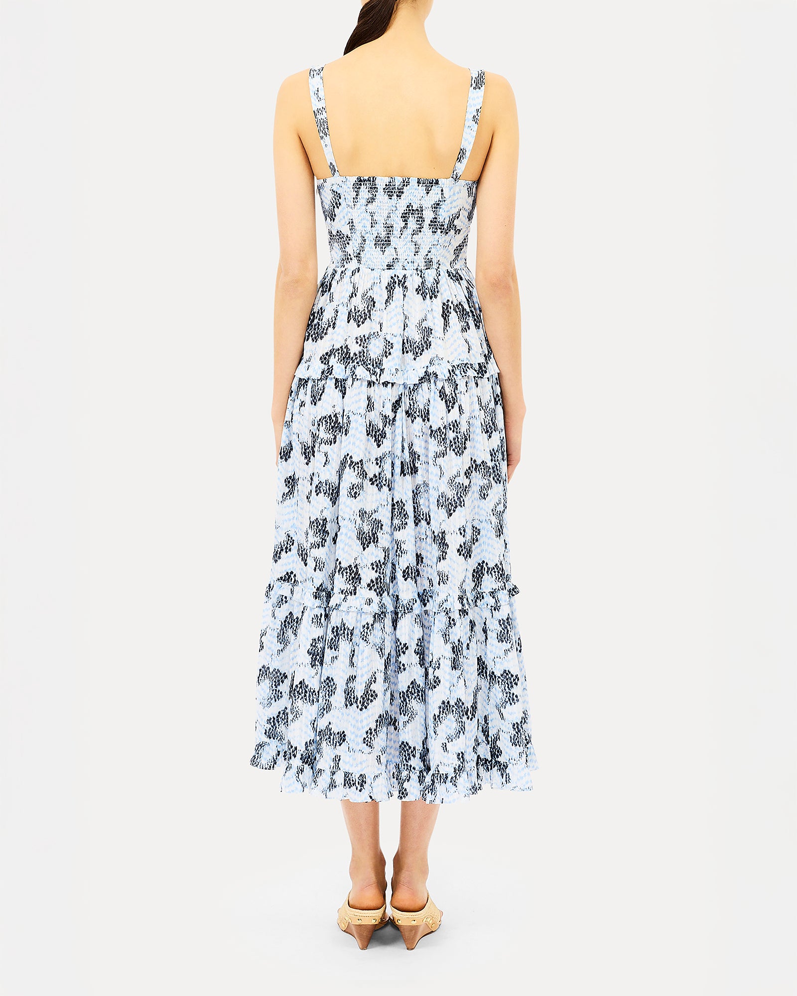 Ulla Johnson Ophelia Cami Cotton Dress in Midnight Bloom or Ciel