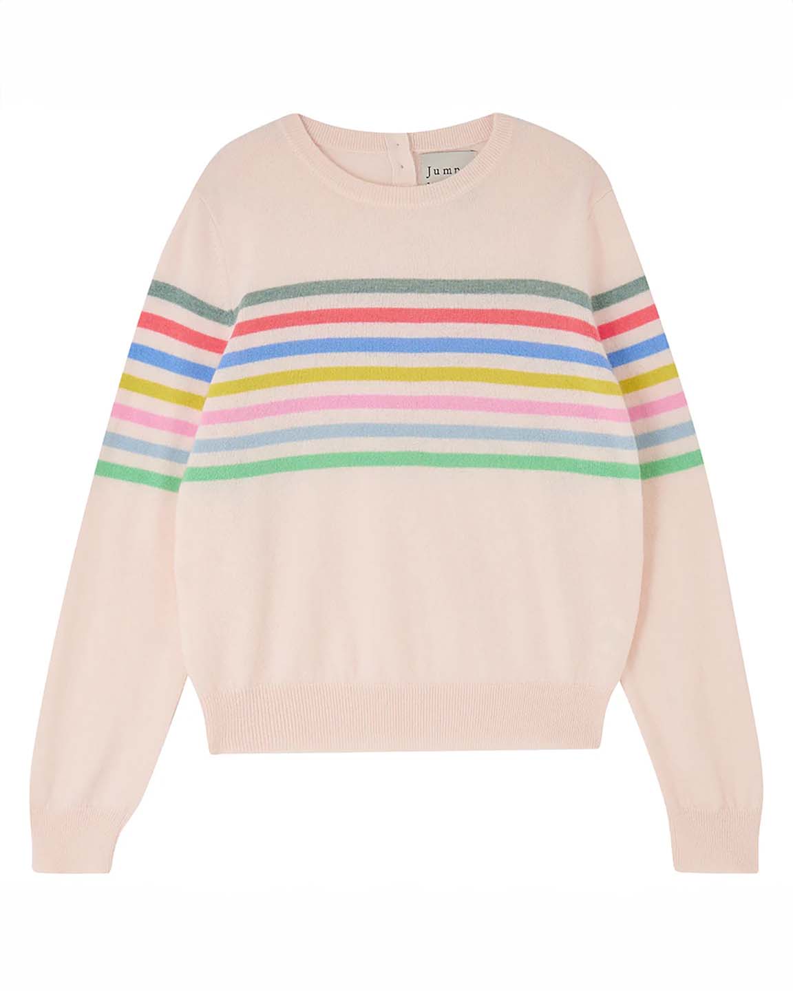 Jumper 1234 Stripe Block Crew in Multi Cream