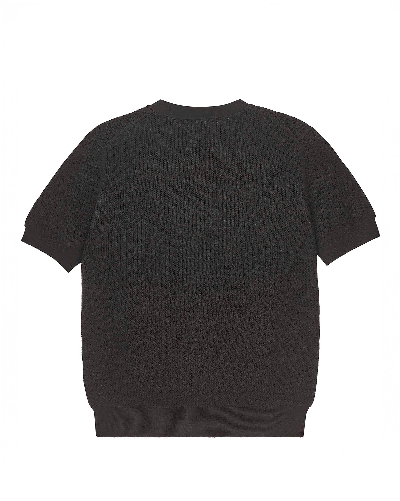 Jumper 1234 Ribbed Pointelle Tee In Black