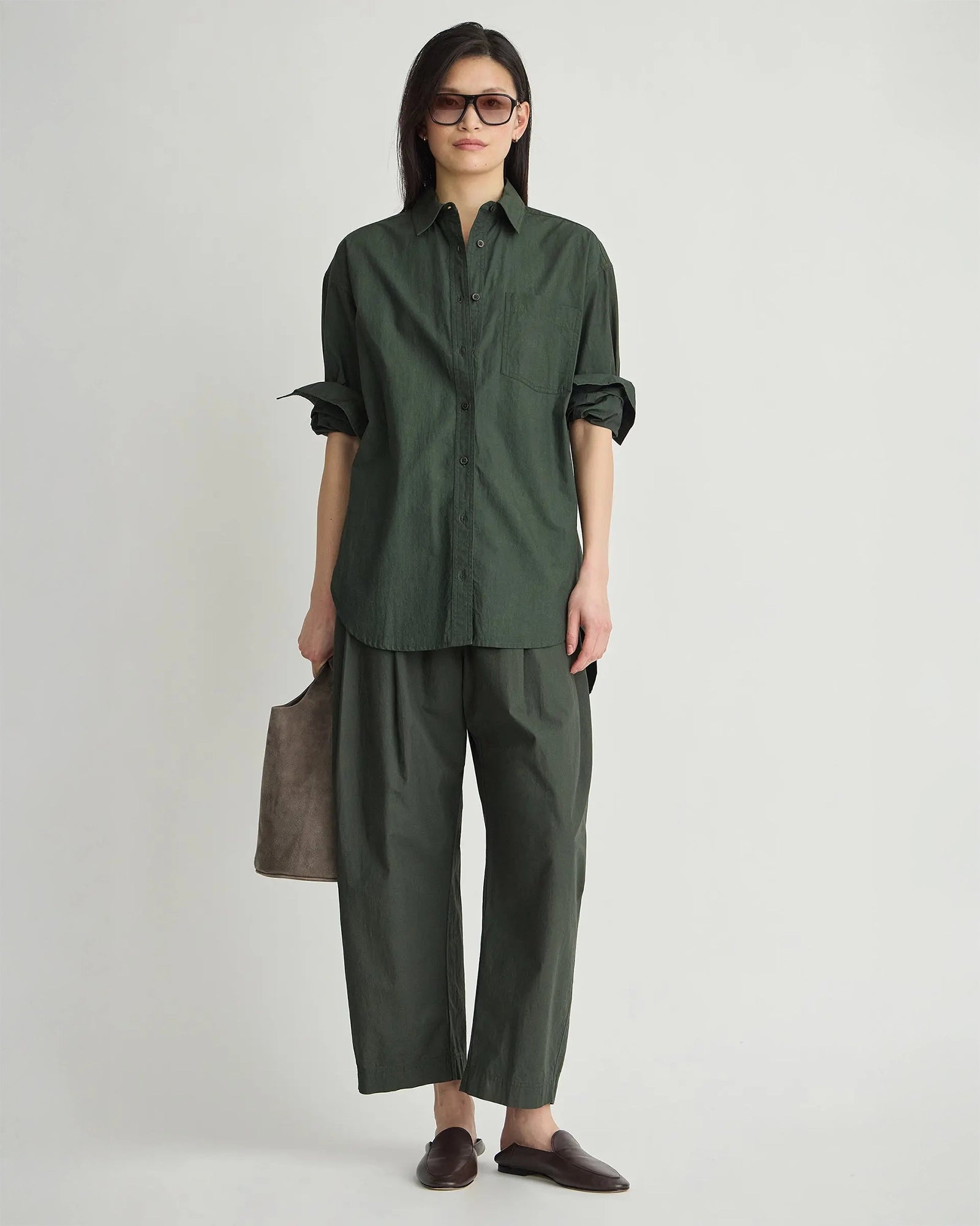 Apiece Apart Oversized Button Down in Rosin