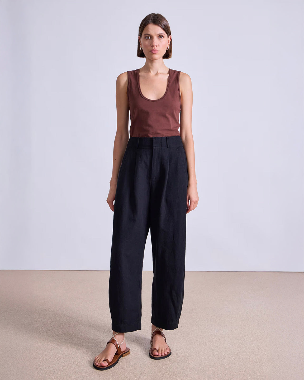 Apiece Apart Bari Crop Trouser in Black