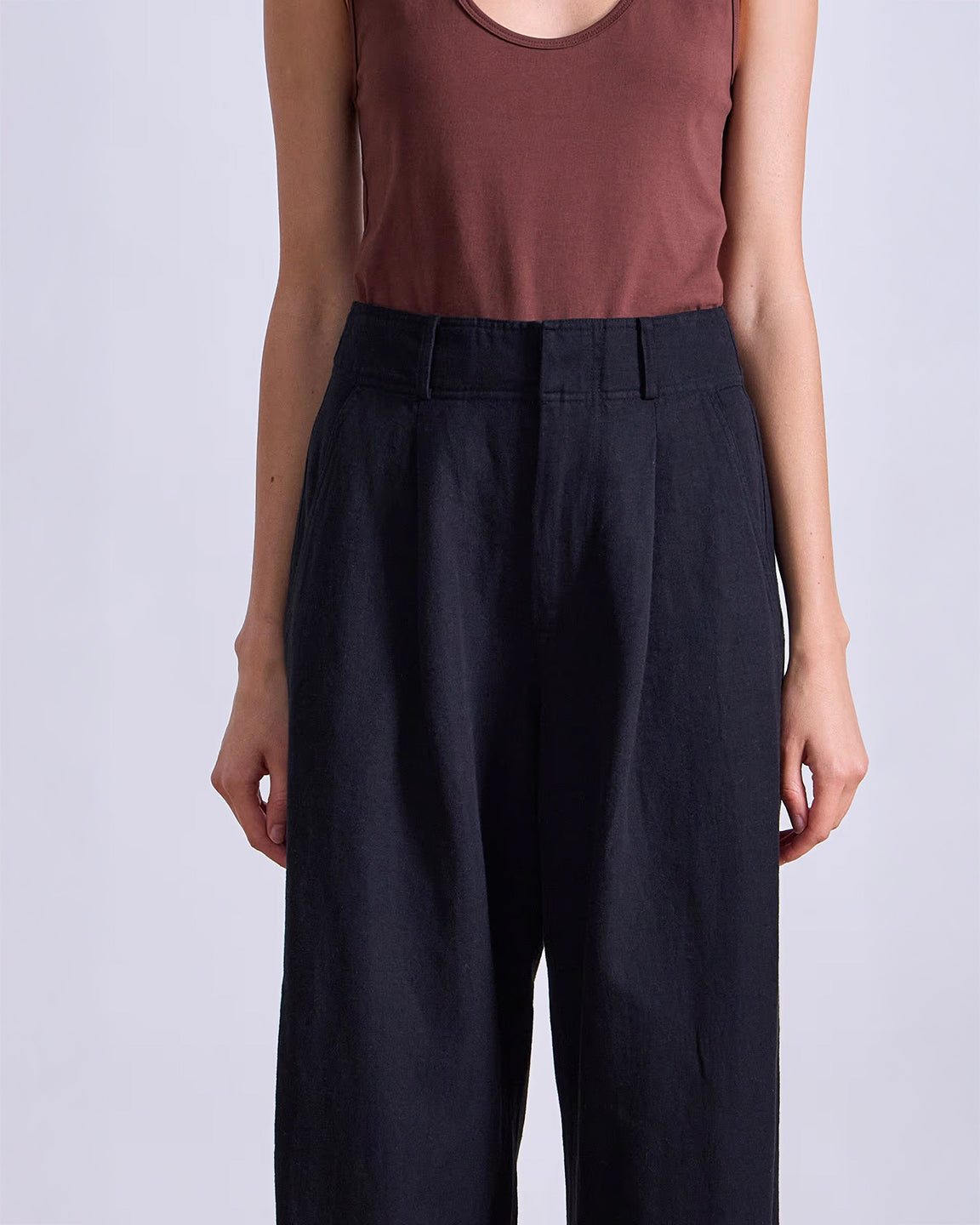 Apiece Apart Bari Crop Trouser in Black