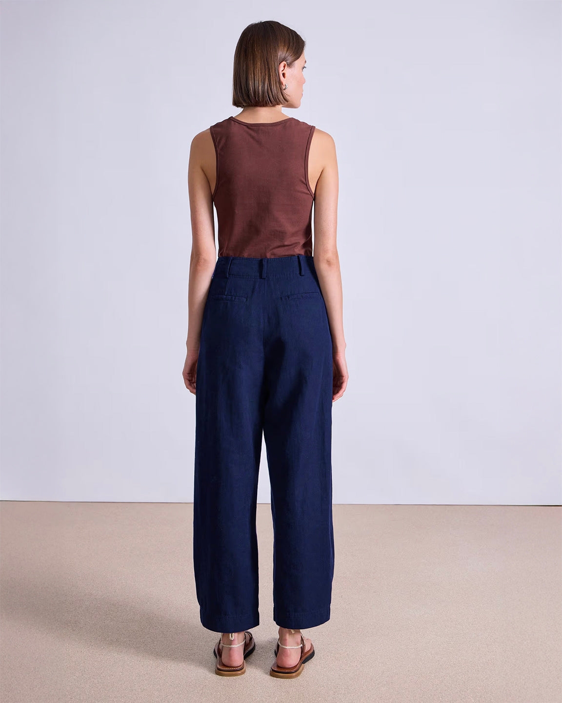 Apiece Apart Bari Crop Trouser in Indigo