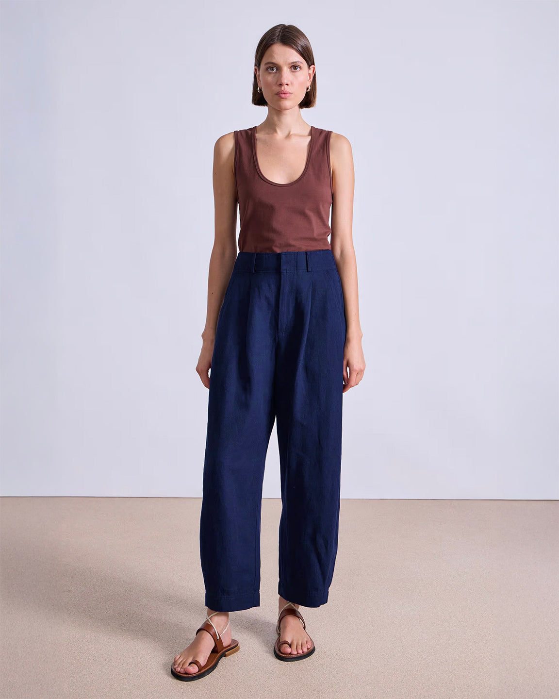 Apiece Apart Bari Crop Trouser in Indigo