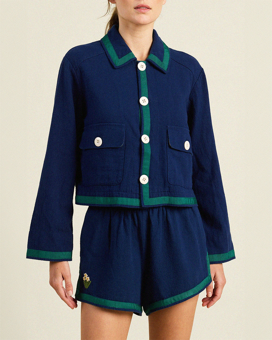 Trovata Birds of Paradis Atlas Jacket in Blue