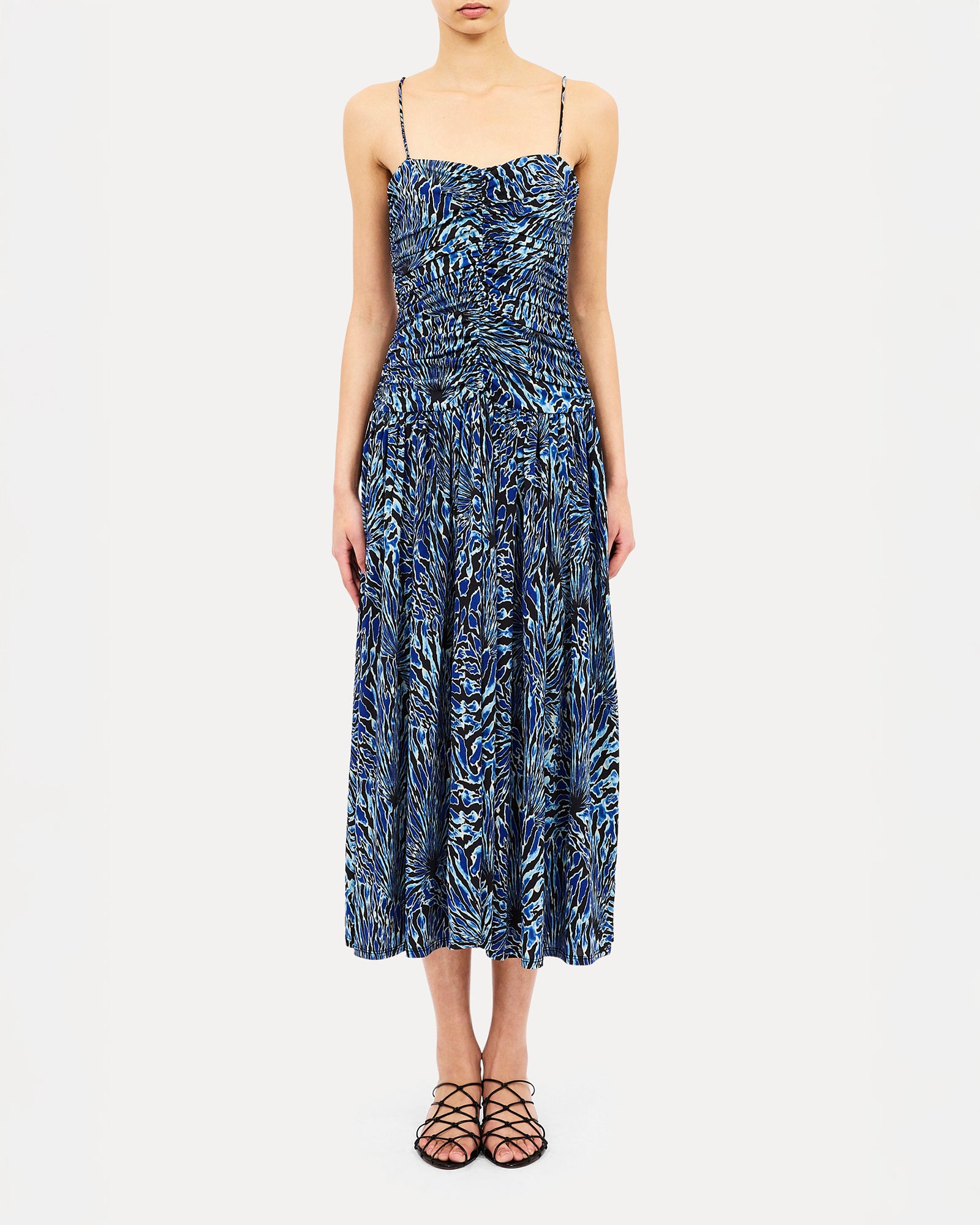 Ulla Johnson Arda Sleeveless Jersey Dress in Lapis