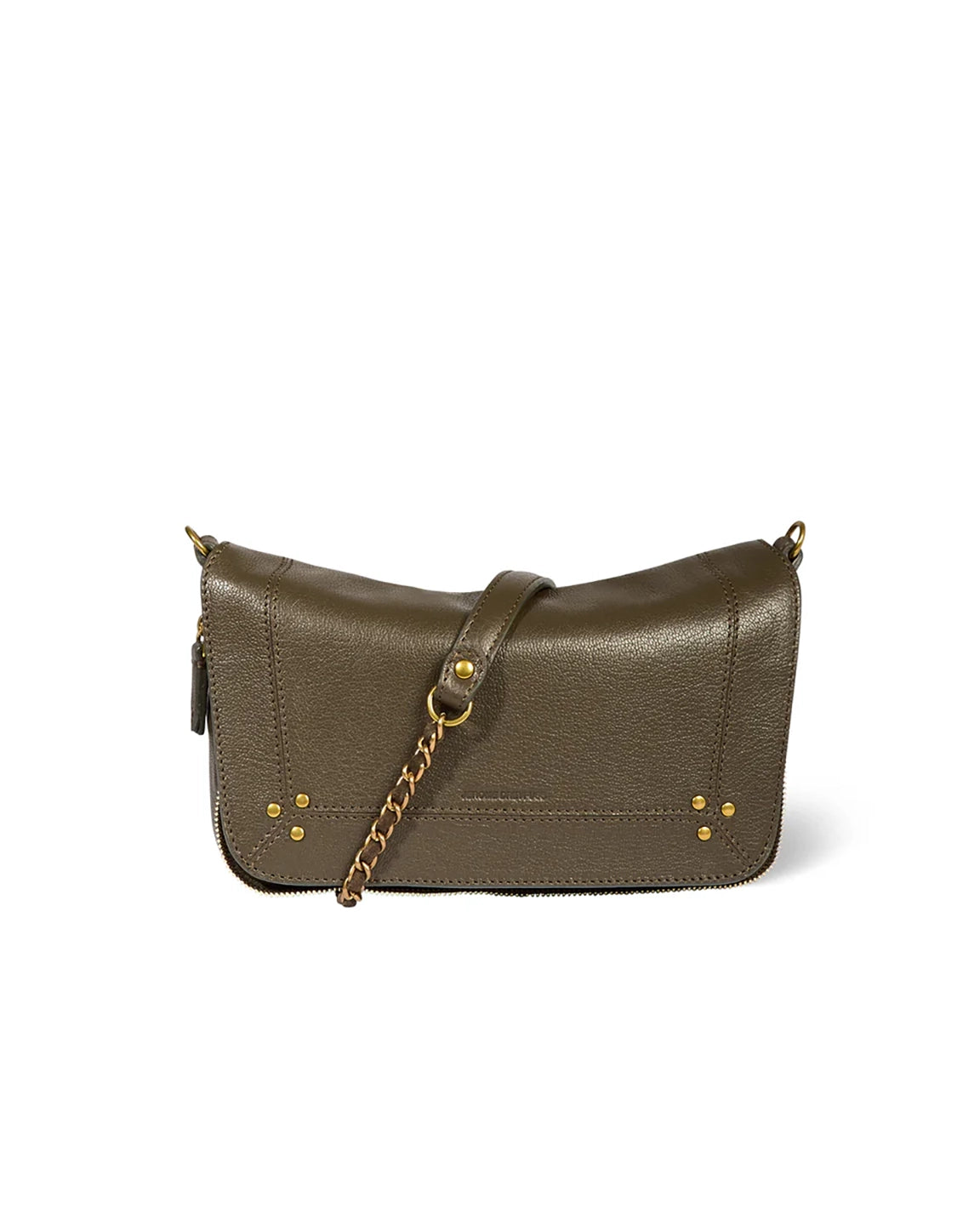 Jerome Dreyfuss Bobi S Bag in Kaki Goatskin