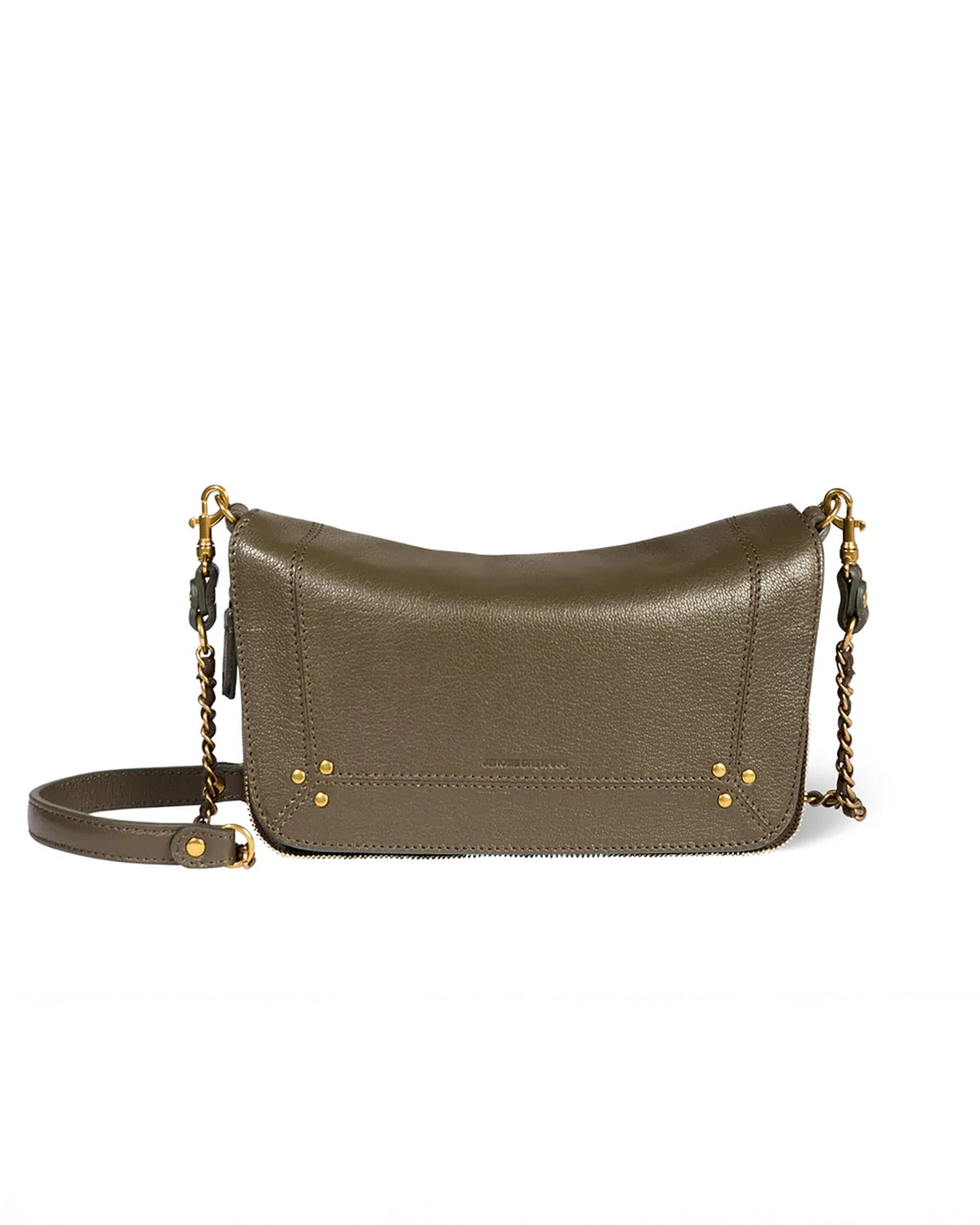 Jerome Dreyfuss Bobi S Bag in Kaki Goatskin