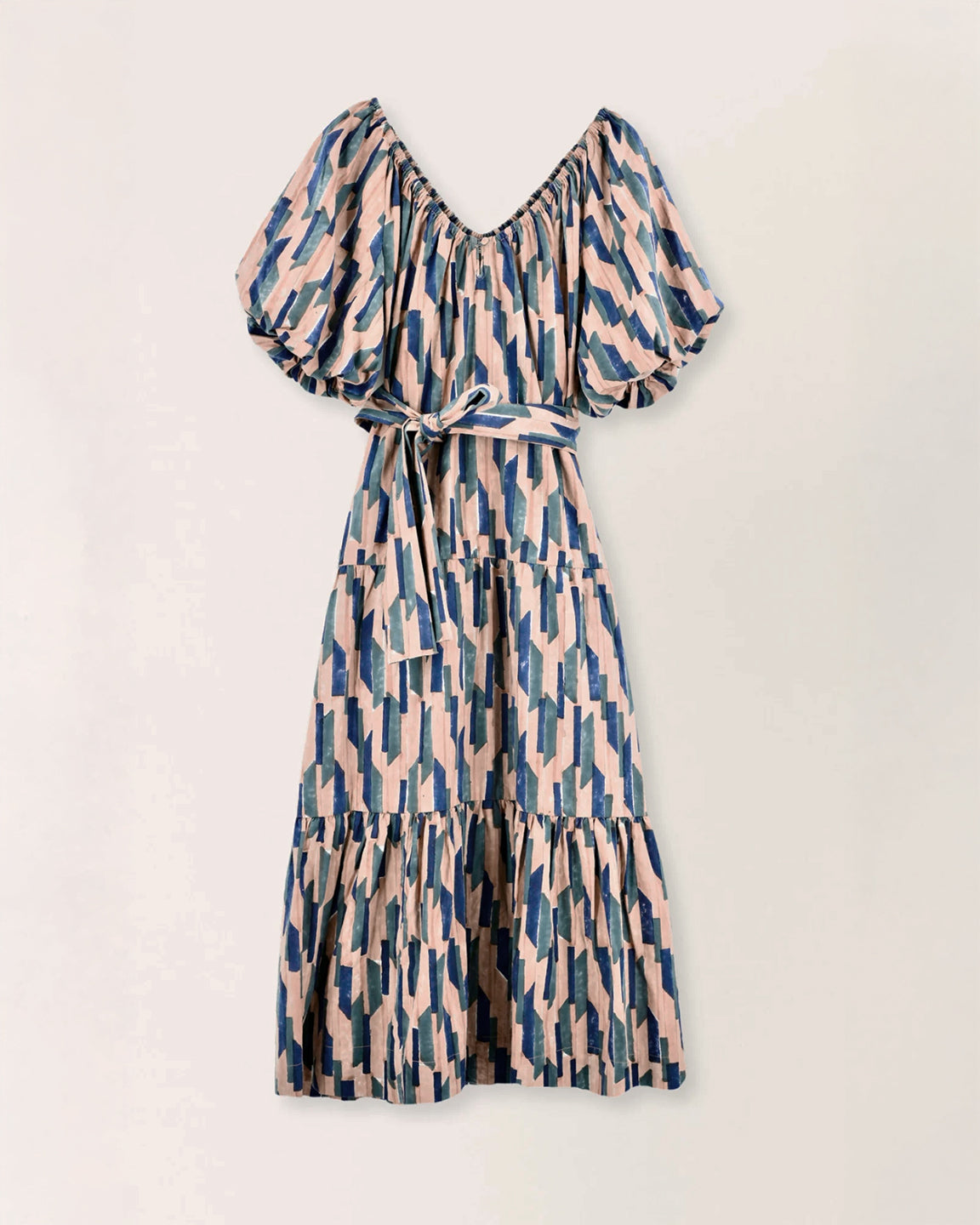 Mirth Capri Dress in Cerulean Rainfall