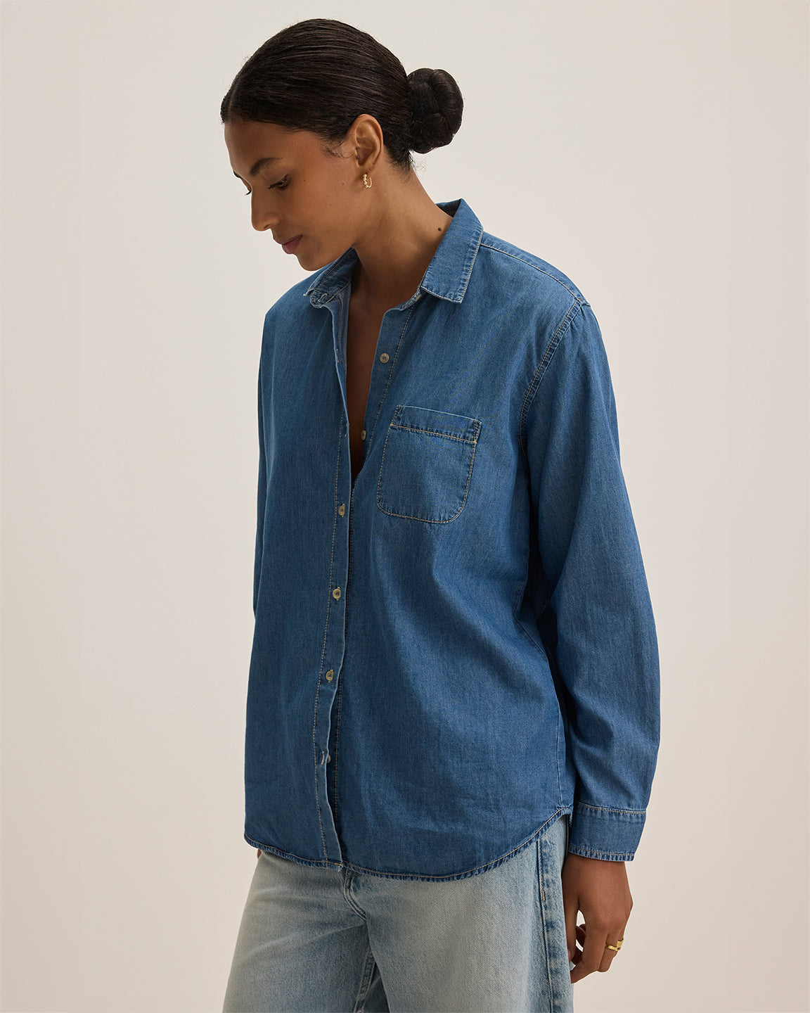 velvet by Graham and Spencer Kassa Shirt in Chambray
