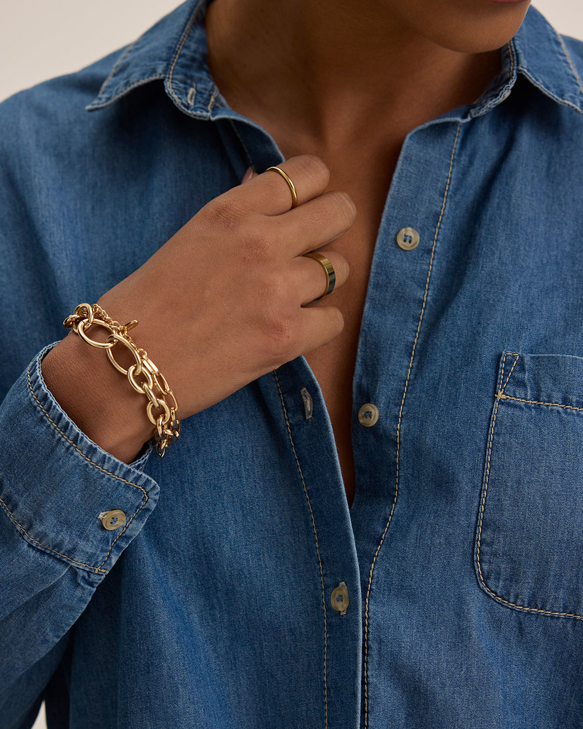 velvet by Graham and Spencer Kassa Shirt in Chambray