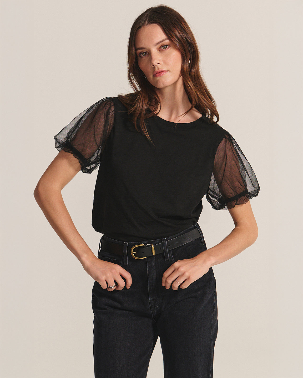Velvet By Graham And Spencer Justine Top In Black