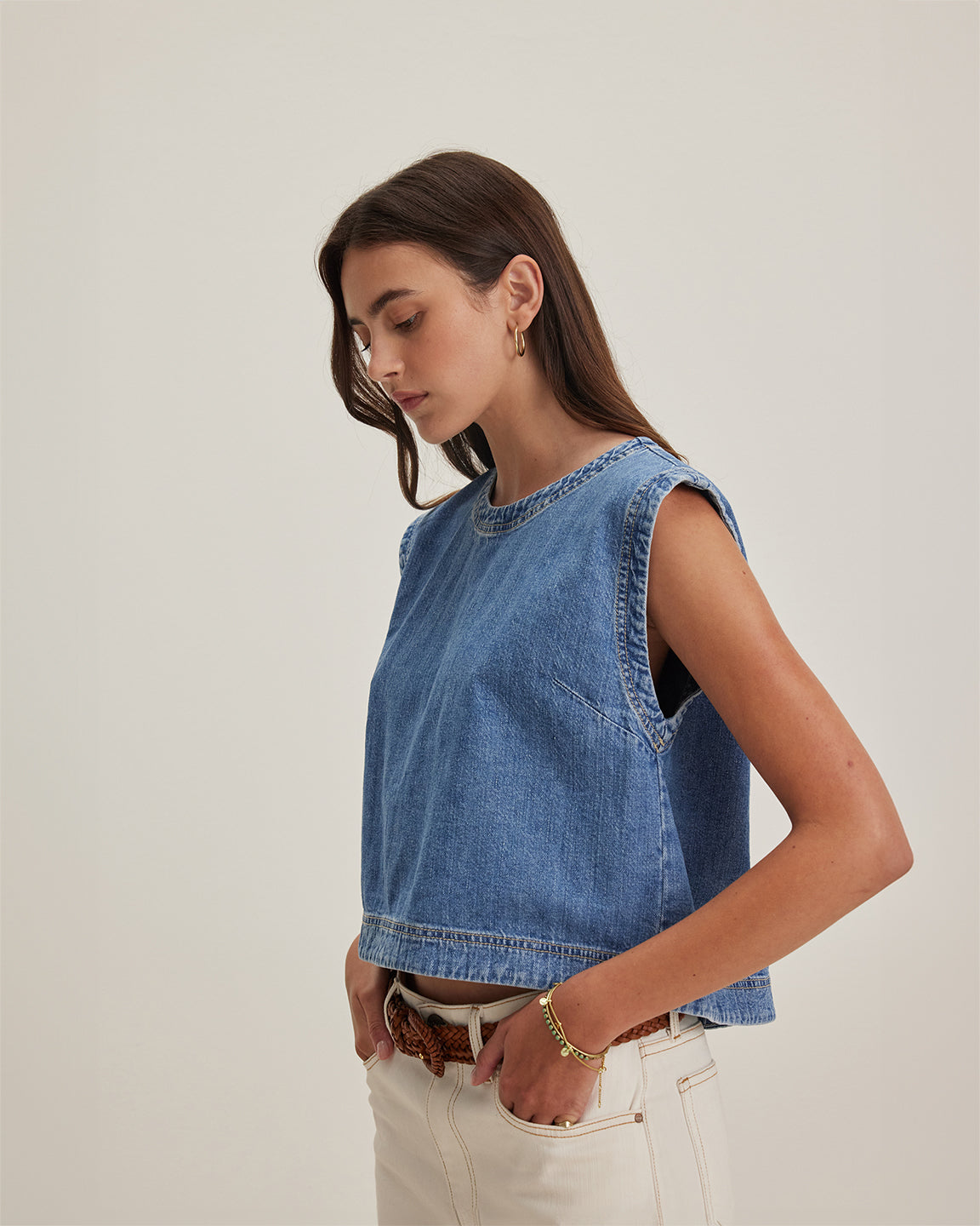 velvet by Graham and Spencer Loren Top in Indigo