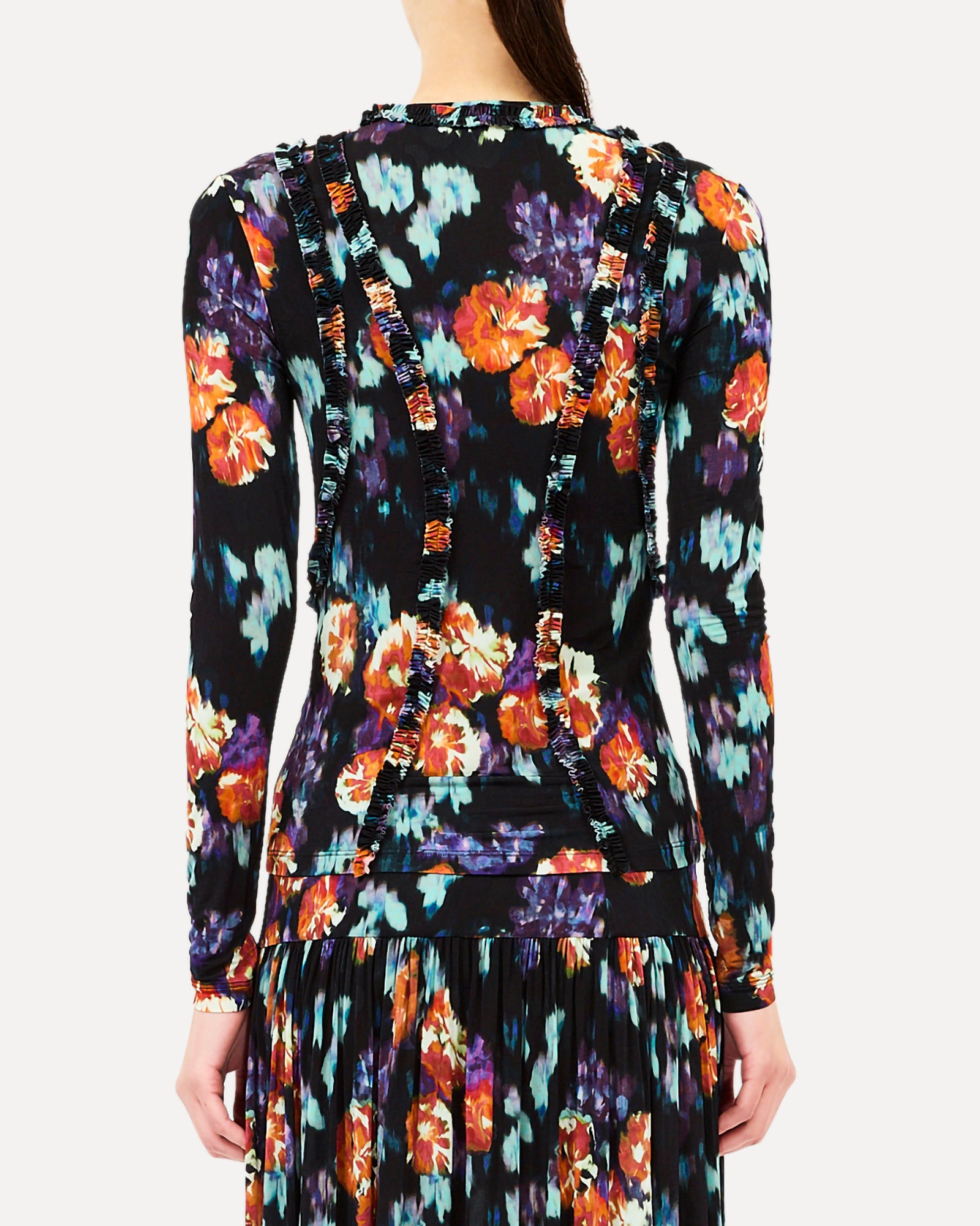 Ulla Johnson Clover Long Sleeve Jersey Top in Nocturne