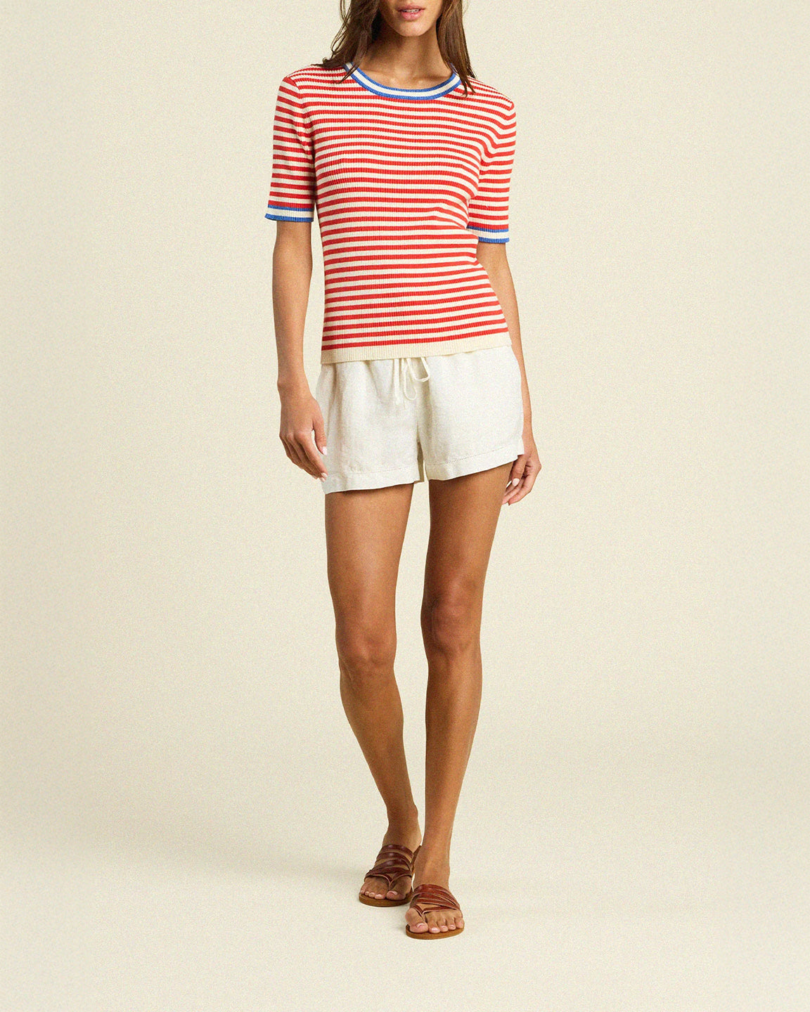 Trovata Farrah Sweater In Red Stripe
