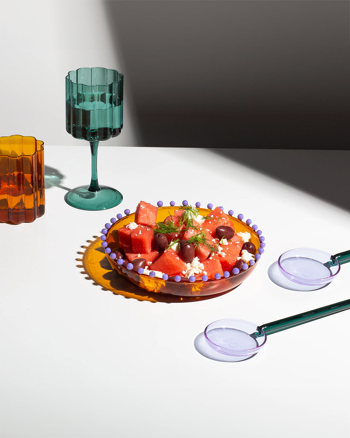 Fazeek Pearl Platter in Amber and Lilac