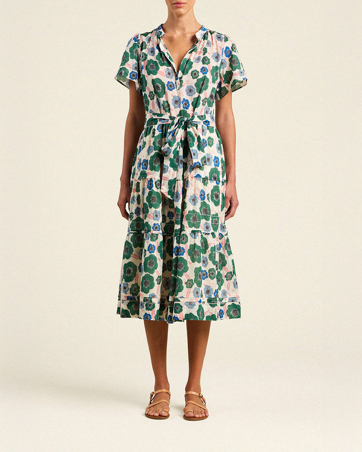 Trovata Birds of Paradis Luana Dress Greenhouse Bloom