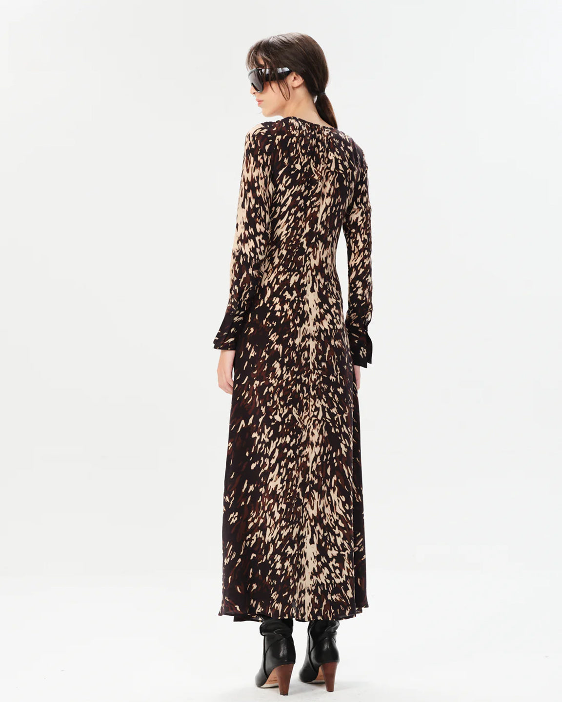 Maria Cher Callao Anouk Long Dress in Earth Tones