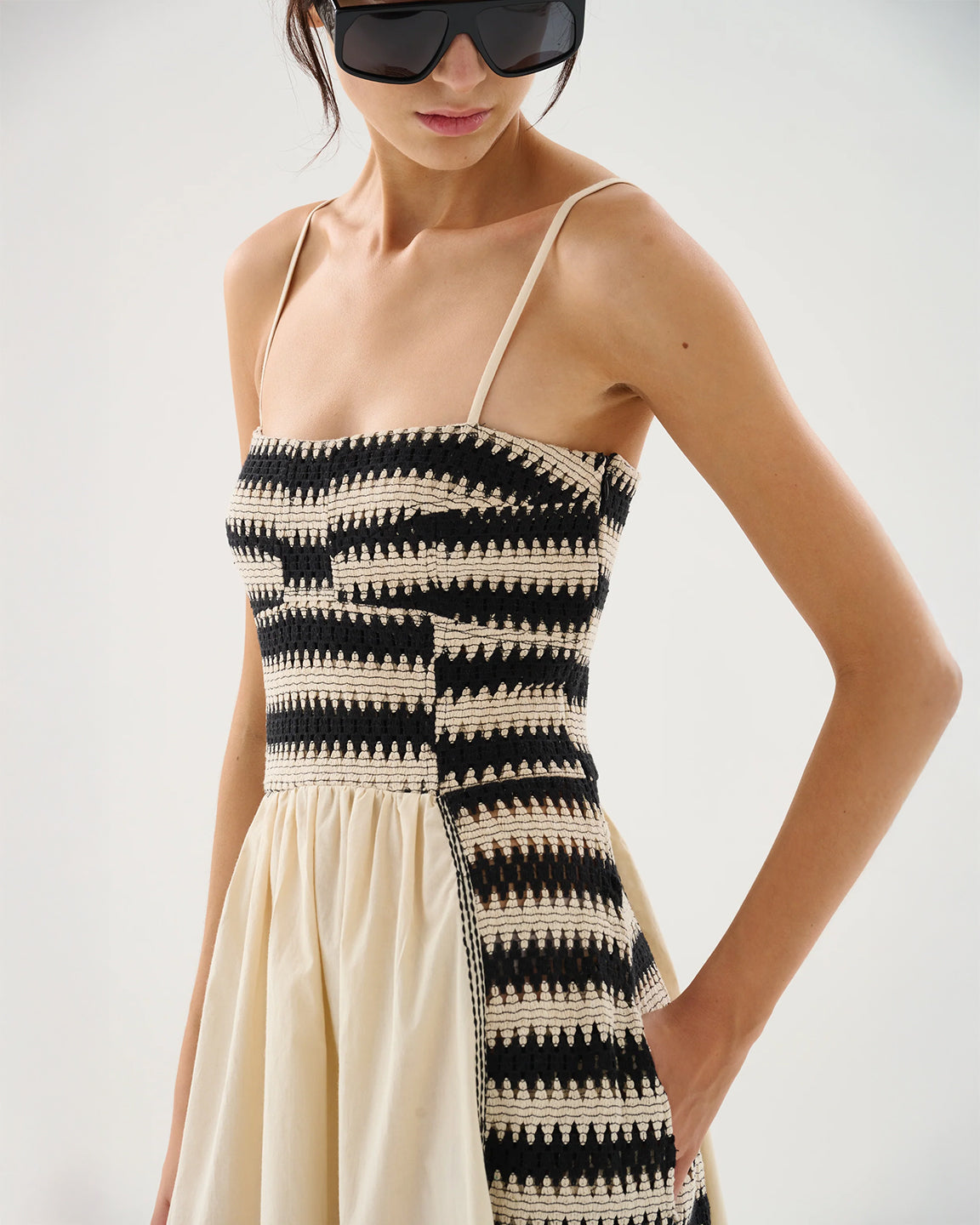 Maria Cher Abasto Carmy Midi Dress in Black
