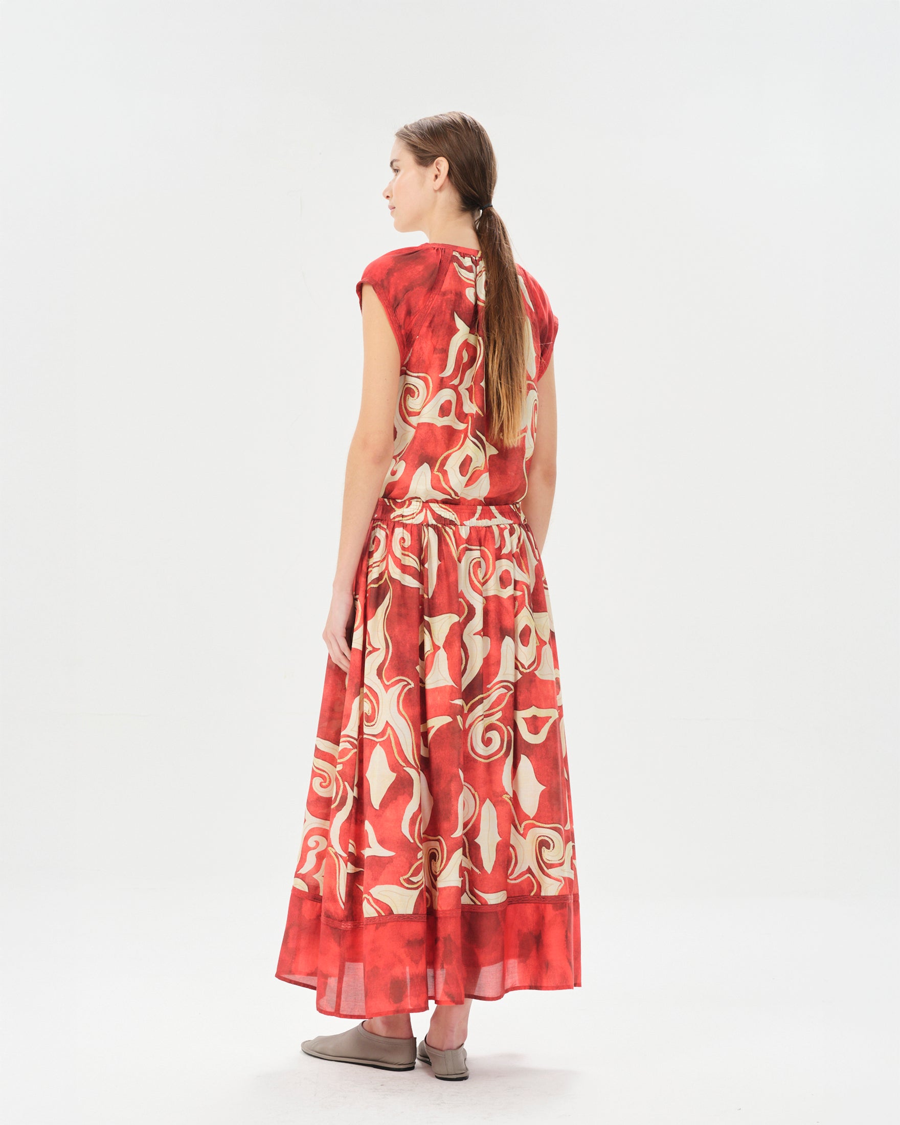 Maria Cher Alvarado Mimi Skirt in Red