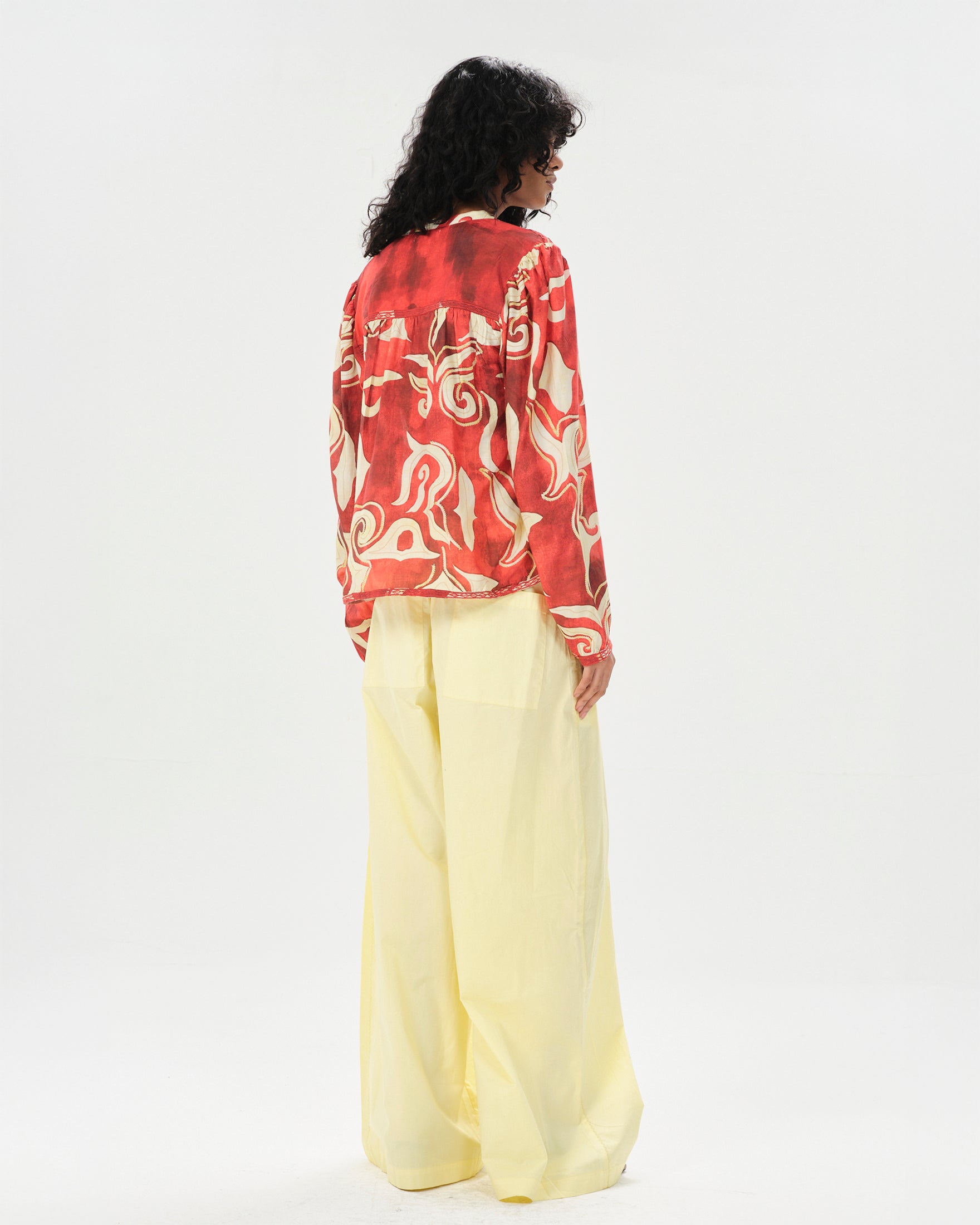 Maria Cher Alvarado Celia Blouse in Red