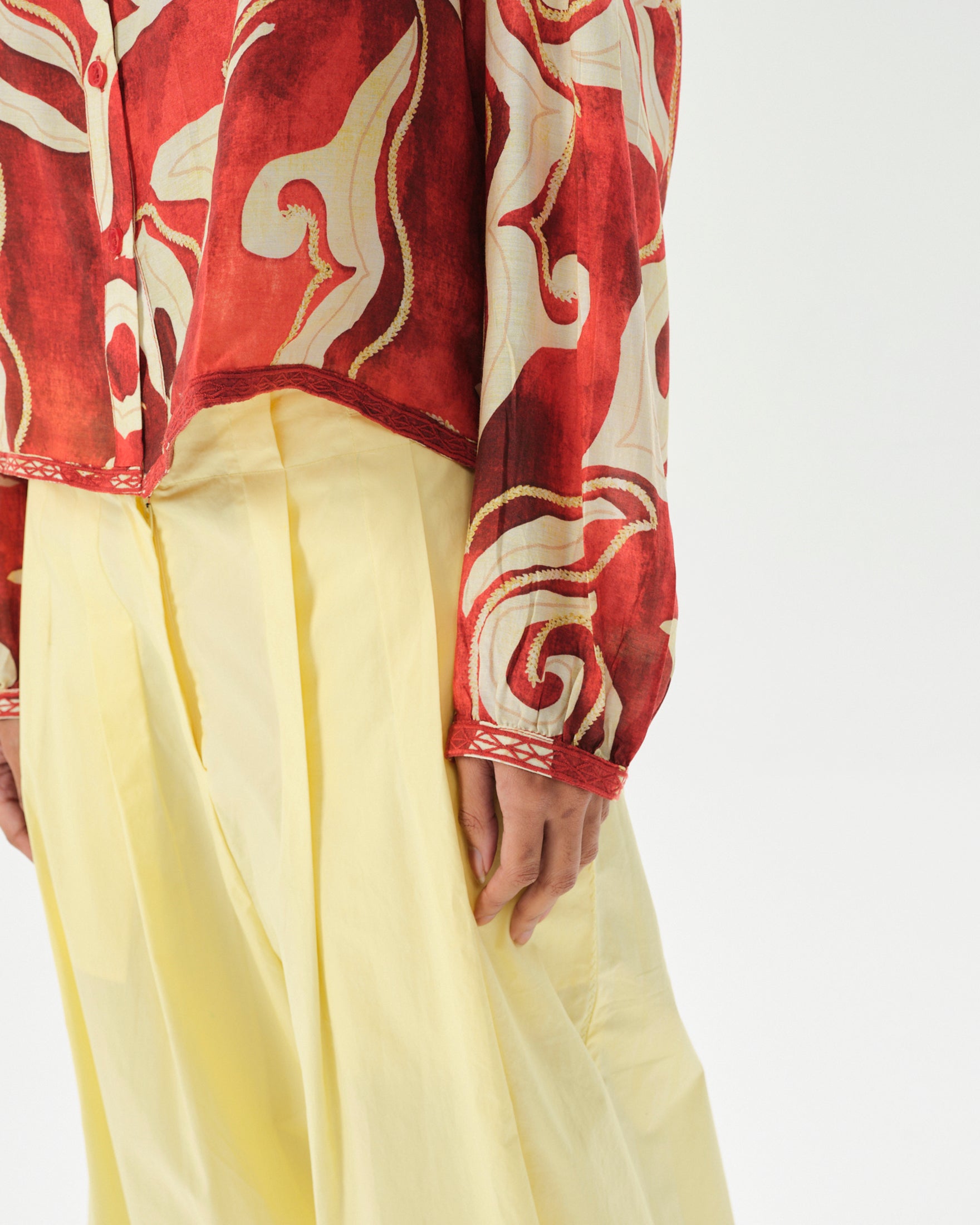 Maria Cher Alvarado Celia Blouse in Red
