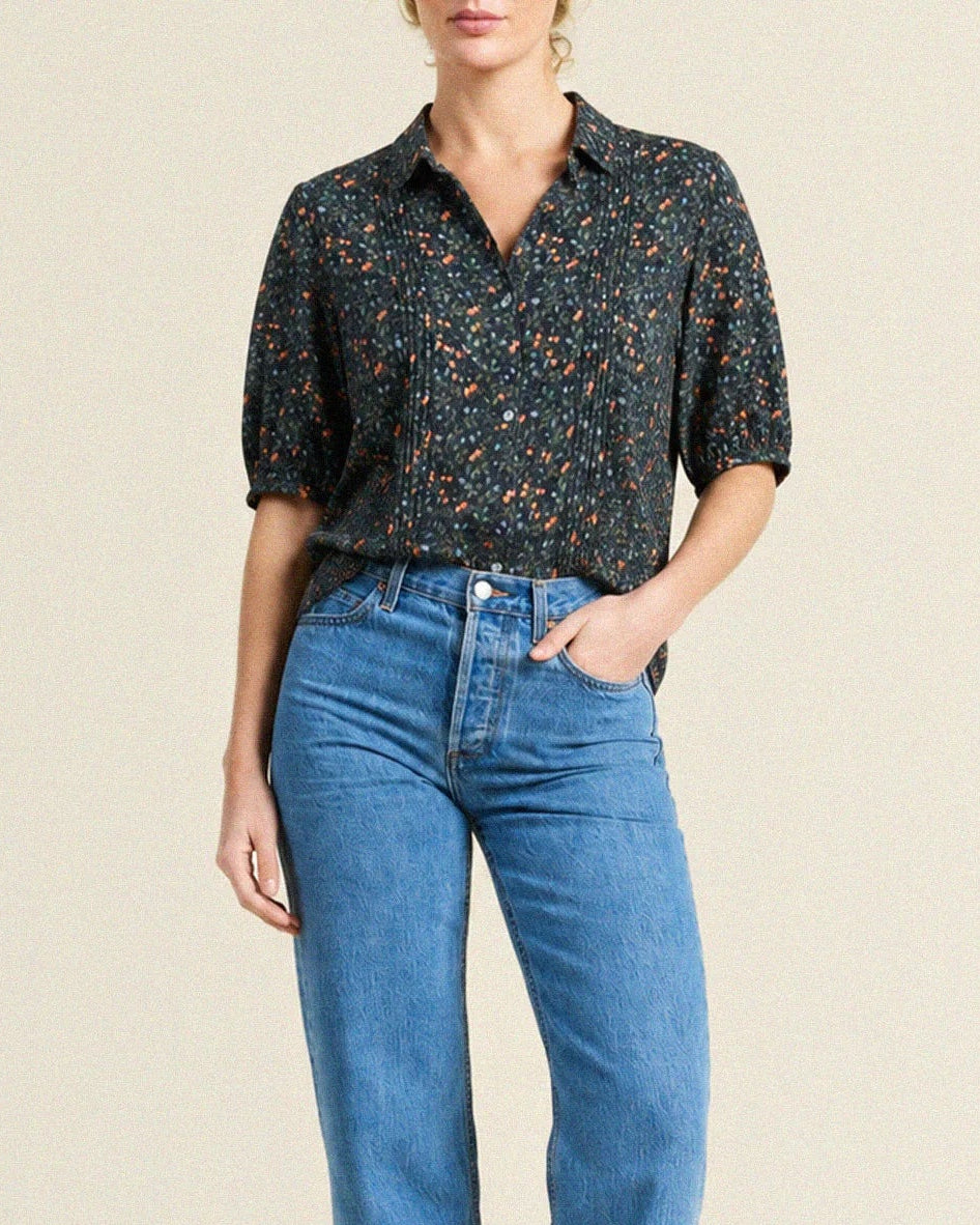 Trovata Nadine Blouse In Marin Ditsy