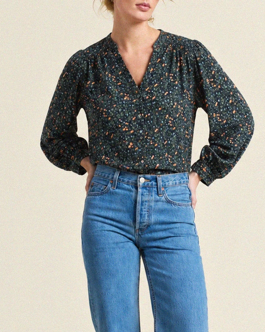 Trovata Pauline Blouse In Marin Ditsy