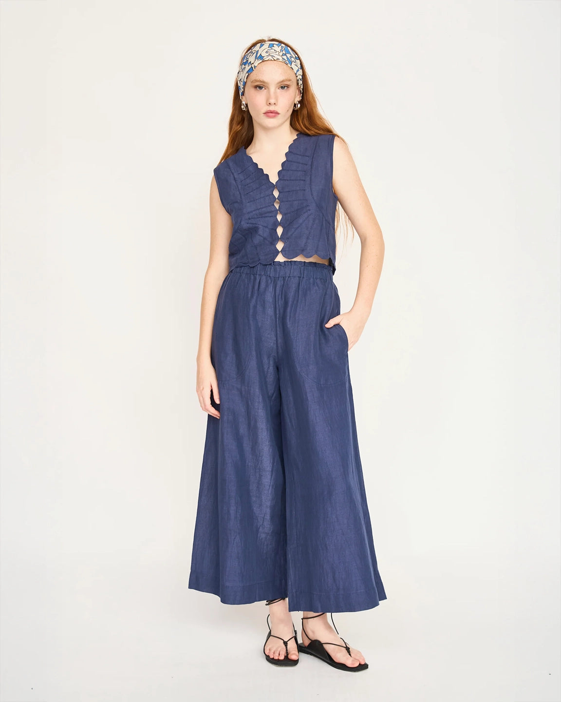 Mirth Barcelona Sunrise Top in Blueberry
