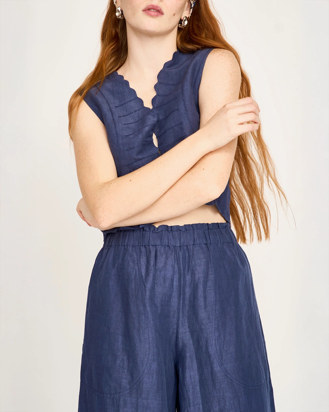 Mirth Barcelona Sunrise Top in Blueberry