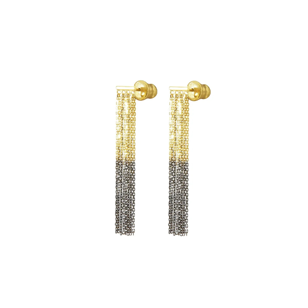 Marie Laure Chamorel Sterling Silver GF Dipped Tassel Earrings