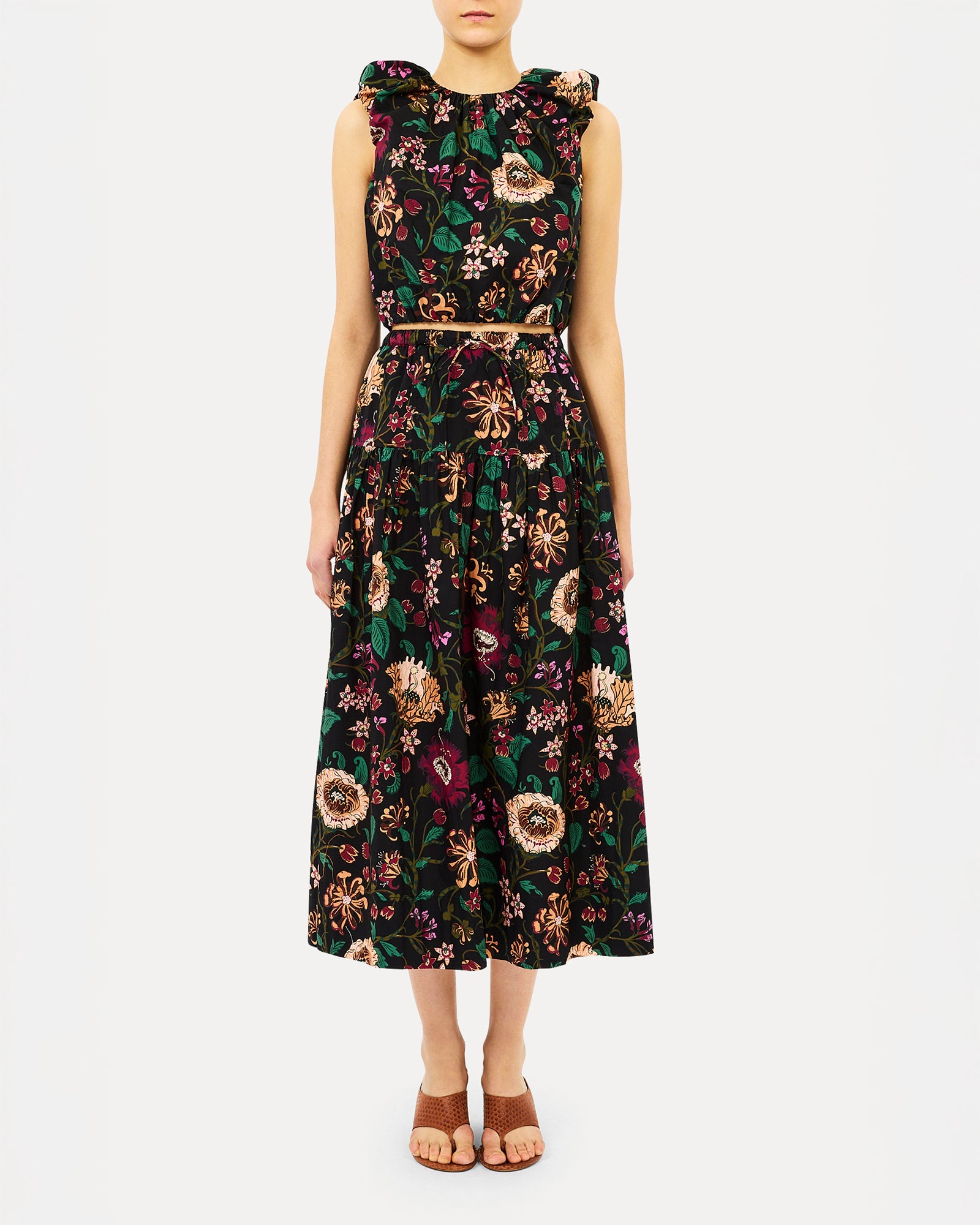 Ulla Johnson Theodora Cotton Skirt in Dahlia