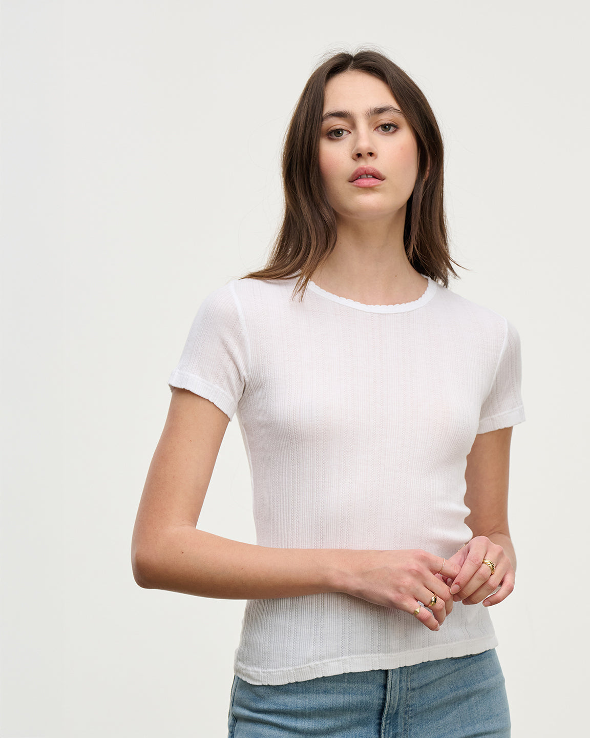 velvet by Graham and Spencer Enati Tee in Ecru