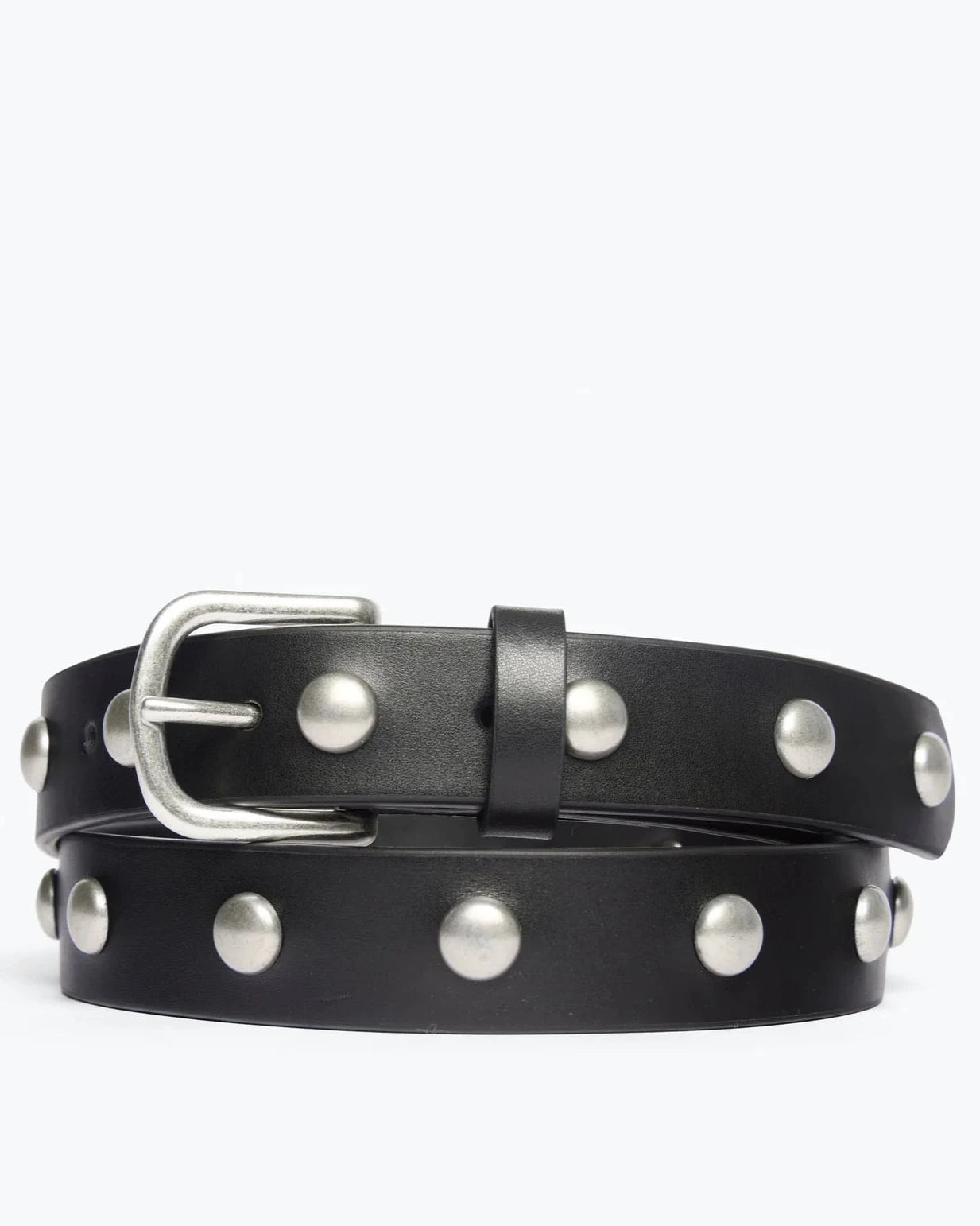 Freda Salvador Rebecca Belt in Black Calf with Studs