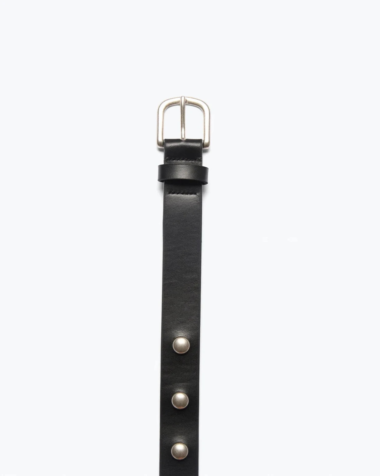 Freda Salvador Rebecca Belt in Black Calf with Studs